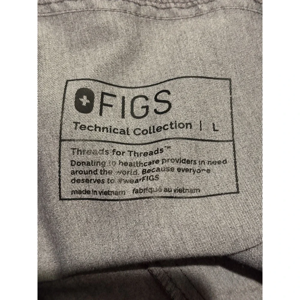 Figs‎ Womens L Kade Cargo Scrub Pants Gray Stretch Technical Collection Medical